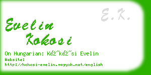 evelin kokosi business card